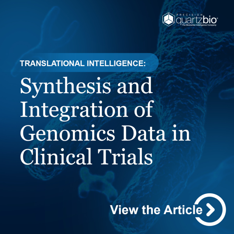 Synthesis and Integration of Genomics Data in Clinical Trials