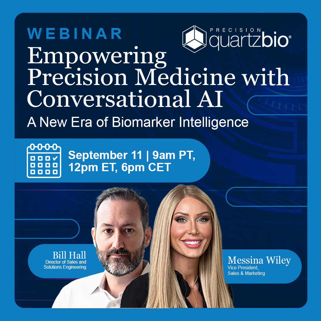 QuartzBio Webinar - Empowering Precision Medicine with Conversational AI